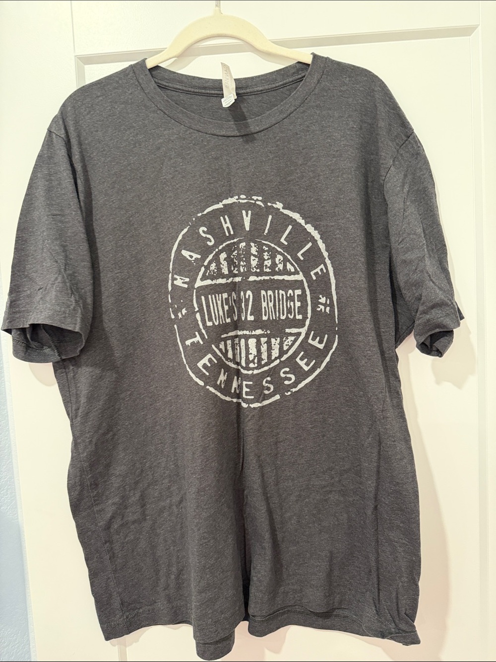 Bella Canvas Charcoal Gray Nashville Tennessee Graphic Tee